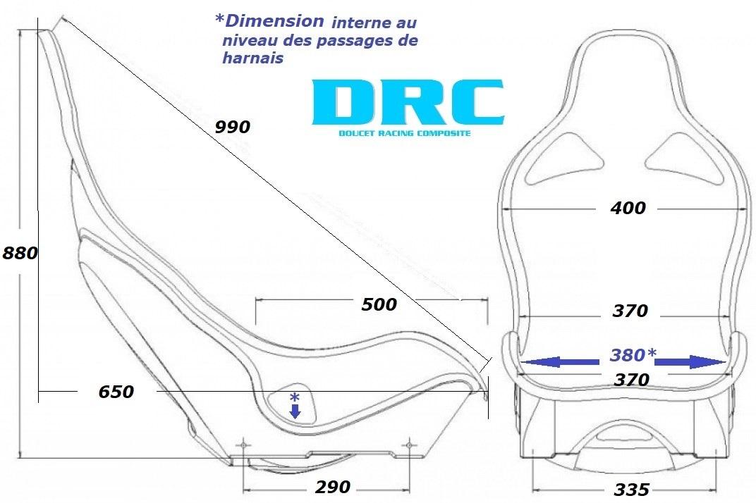 Dimenssion baquet drc